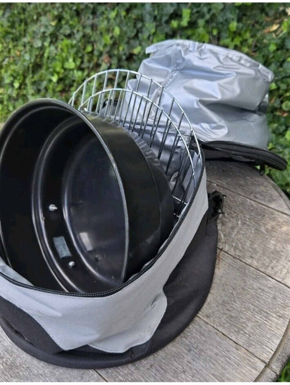 Simple & Co? Portable BBQ Grill and Cooler Bag Set - Black/Gray strainer Missing